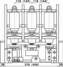 www.wvs-tech.de - vacuum contactors - drawing of series jcz5-7.2j and jzc5-12j