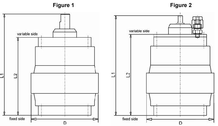 Skizzen von Mini-Con Vakuumkondensatoren